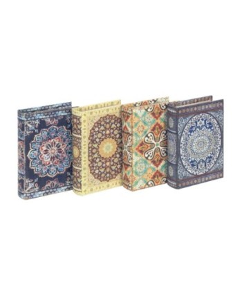 By SIGRIS Cajas Libro Mandala Incluye 4 Unidades Decoración Cajas Libro Colección Vintage Signes Grimalt Decor