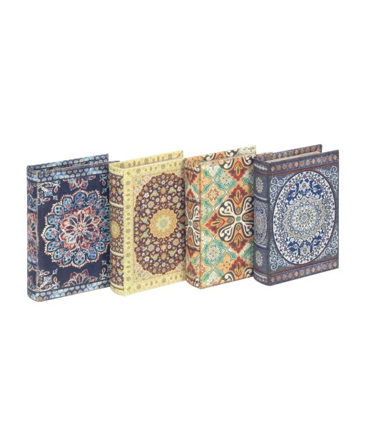 By SIGRIS Cajas Libro Mandala Incluye 4 Unidades Decoración Cajas Libro Colección Vintage Signes Grimalt Decor