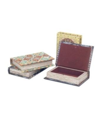 By SIGRIS Cajas Libro Mandala Incluye 4 Unidades Decoración Cajas Libro Colección Vintage Signes Grimalt Decor