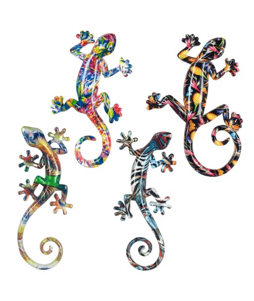 By SIGRIS Lagartos De Resina Pequeños Coloridos Incluye 4 Unidades Figuras Animales Colección Varios Signes Grimalt