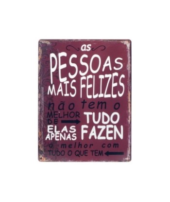 By SIGRIS Placa Pared Pessoas Felizes Adorno Pared Placas Metal Colección Industrial Signes Grimalt Decor And