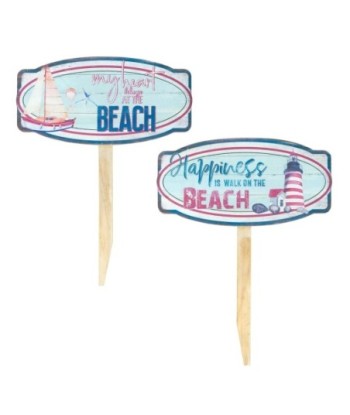By SIGRIS Adorno Beach 2 Diferentes Incluye 2 Unidades Adorno Pared Placas De Madera Colección Surf Signes Grimalt