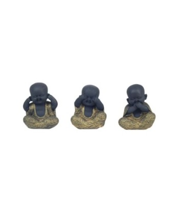 By SIGRIS Buda No Ve,No Oye,No Habla Incluye 3 Unidades Figuras Budas Colección Oriental Signes Grimalt Decor