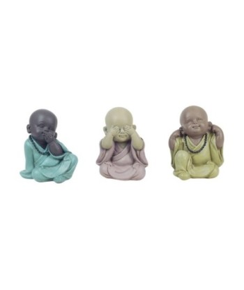 By SIGRIS Buda Sentado  No Ve,No Oye,No Habla Incluye 3 Unidades Figuras Budas Colección Oriental Signes Grimalt