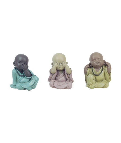 By SIGRIS Buda Sentado  No Ve,No Oye,No Habla Incluye 3 Unidades Figuras Budas Colección Oriental Signes Grimalt