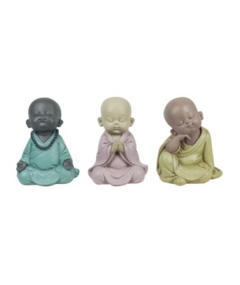 By SIGRIS Tierno Buda 3 Diferentes  Incluye 3 Unidades Figuras Budas Colección Oriental Signes Grimalt Decor And