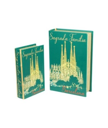 By SIGRIS Set de 2 Caja Libro Incluye 2 Unidades Decoración Cajas Libro Colección World Map Signes Grimalt Decor