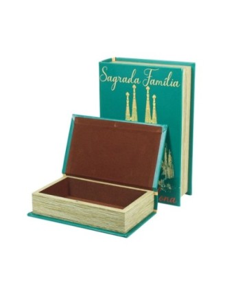 By SIGRIS Set de 2 Caja Libro Incluye 2 Unidades Decoración Cajas Libro Colección World Map Signes Grimalt Decor