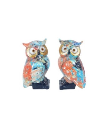 By SIGRIS Set De 2 Búhos Coloridos Incluye 2 Unidades Figuras Búhos Colección Varios Signes Grimalt Decor And
