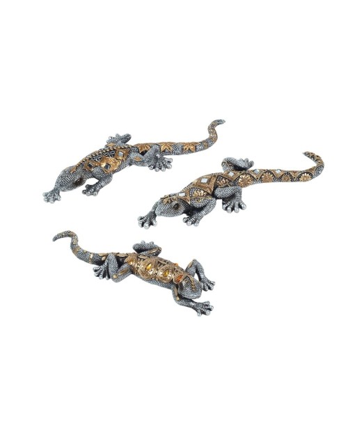 By SIGRIS Brillante  Lagarto 3 Diferentes  Incluye 3 Unidades Figuras Animales Colección Étnico Signes Grimalt