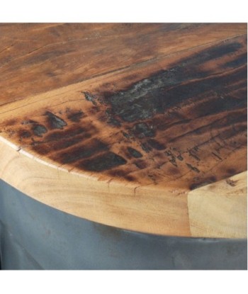 By SIGRIS Mueble Auxiliar gris de Madera y Metal 105*44*166cm