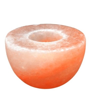 ORIGEN Home Decor - Portavelas de sal  Regalo | Complementos Natura Naranja - 6x9x9 cm