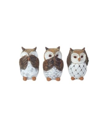 By SIGRIS Tres Búhos Sabios Incluye 3 Unidades Figuras Búhos Colección Étnico Signes Grimalt Decor And Go