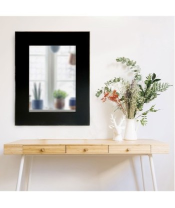 Signes Grimalt By Sigris - Espejo Pared | Espejo Rectangular Negro - Medidas: 90 x 3 x 70 cm