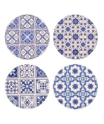 By SIGRIS Posavasos Redondo Impermeable Incluye 4 Unidades Cocina Posavasos Colección Vintage Signes Grimalt Decor