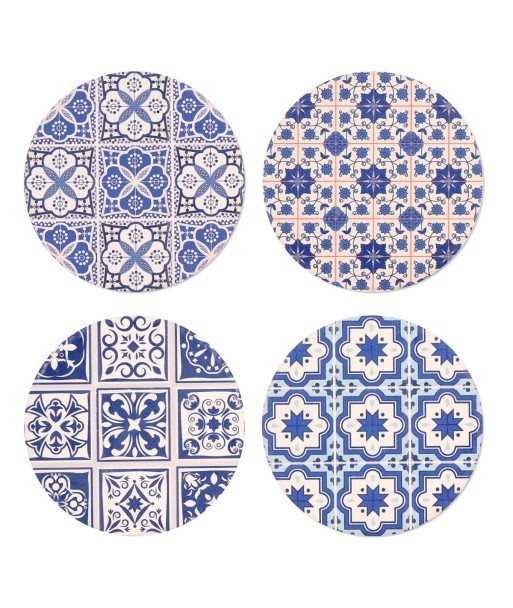 By SIGRIS Posavasos Redondo Impermeable Incluye 4 Unidades Cocina Posavasos Colección Vintage Signes Grimalt Decor