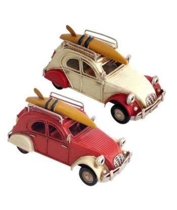 Coche Vintage de Metal para Coleccionistas, Modelo Clásico Rojo, Ideal como Regalo y Decoración, Vehículo de