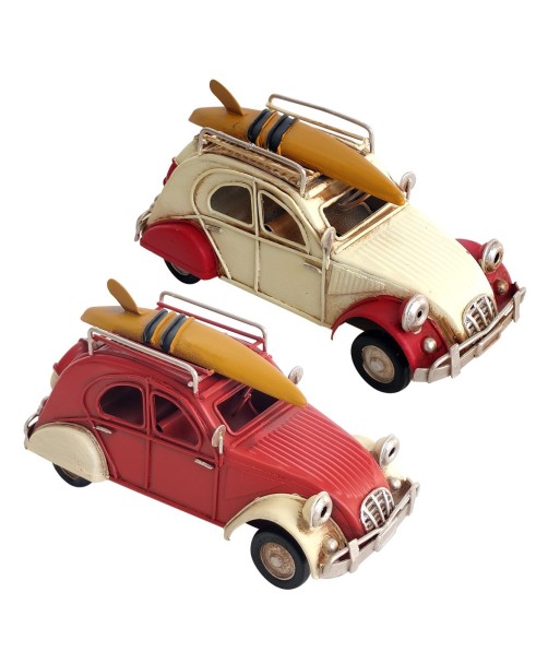 Coche Vintage de Metal para Coleccionistas, Modelo Clásico Rojo, Ideal como Regalo y Decoración, Vehículo de