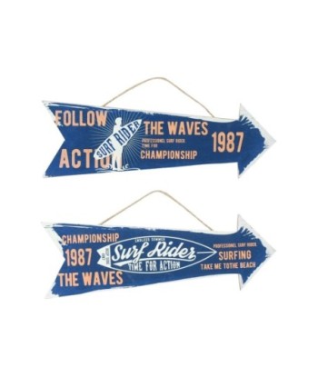 By SIGRIS Adorno Pared Flecha 2 Diferentes  Incluye 2 Unidades Adorno Pared Placas De Madera Colección Surf  Decor