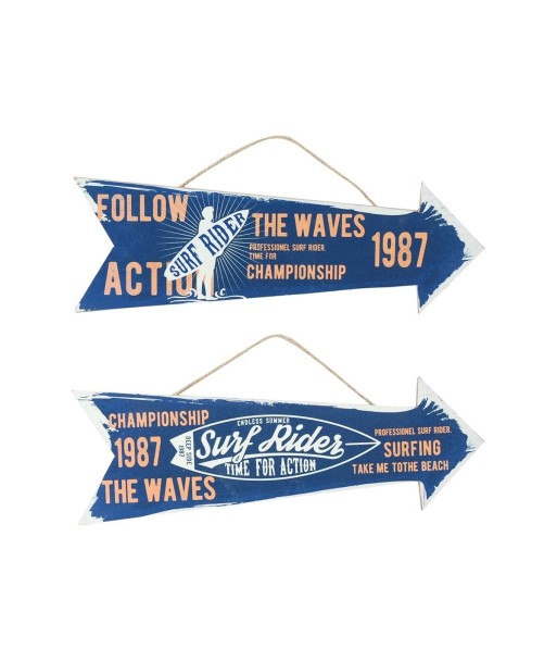 By SIGRIS Adorno Pared Flecha 2 Diferentes  Incluye 2 Unidades Adorno Pared Placas De Madera Colección Surf  Decor