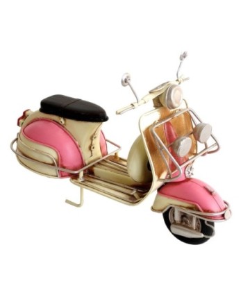 Moto Scooter Vintage Rosa de Metal para Coleccionistas y Decoración, Modelo Clásico, Regalo Ideal para Amantes