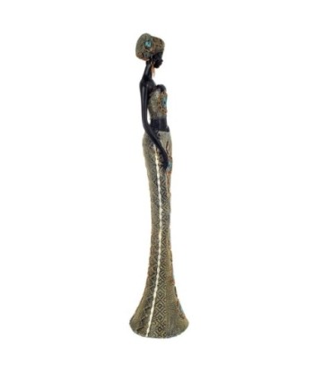 Signes Grimalt By Sigris - Figuras Decorativas | Figura Color Dorado Alargada Africana - 64x13x15 cm