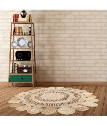 Signes Grimalt by Sigris - Alfombra Yute | Alfombra Redonda, Decoracion Hogar - Diámetro 120 cm | Color: Beige