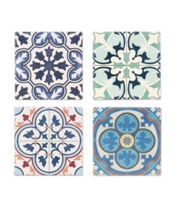 By SIGRIS Posavasos De Cerámica Incluye 4 Unidades Cocina Posavasos Colección Vintage Signes Grimalt Decor And