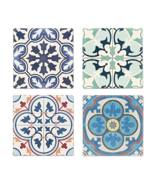 By SIGRIS Posavasos De Cerámica Incluye 4 Unidades Cocina Posavasos Colección Vintage Signes Grimalt Decor And