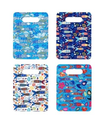 By SIGRIS Tabla Para Cortar Diseño  Peces Incluye 4 Unidades Cocina Salvamanteles Colección Varios Signes Grimalt
