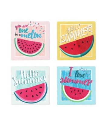 By SIGRIS Posavasos Diseño Sandía  Incluye 4 Unidades Cocina Posavasos Colección Tropical Signes Grimalt Decor