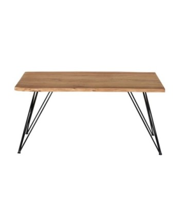Mesa de Comedor 180x90cm de Madera de Acacia, Diseño Bohemio, Mueble Auxiliar Ideal para Comedor y Cocina
