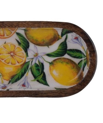 Signes Grimalt By Sigris - Bandeja Alargada | Bandeja de Madera Rectangular - Diseño Limones Signes Grimalt Decor