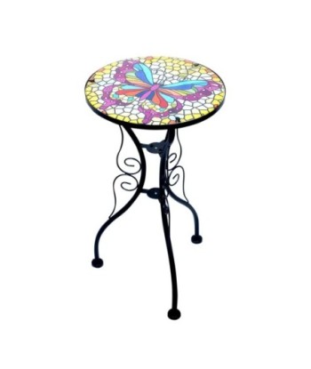 ORIGEN Home Decor Mesa Mueble Auxiliar | Mesa auxiliar Multicolor Redondo - 56x31x31cm