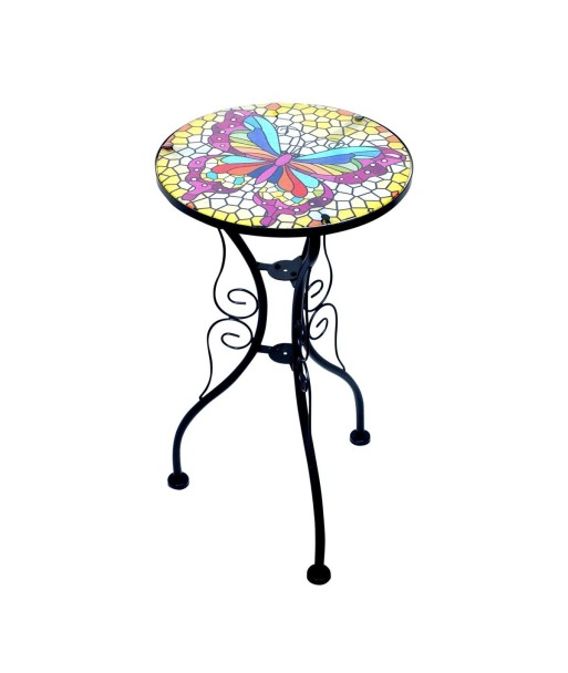 ORIGEN Home Decor Mesa Mueble Auxiliar | Mesa auxiliar Multicolor Redondo - 56x31x31cm