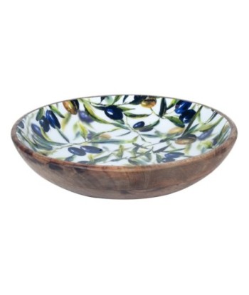 By Sigris - Cuenco Madera | Plato Hondo Decorativo de Madera - Diseño aceitunas, Diámetro 30 cm  Decor And Go
