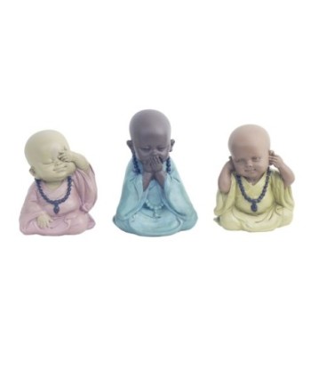 By SIGRIS Figuras De Budas De Resina Incluye 3 Unidades Figuras Budas Colección Oriental Signes Grimalt Decor