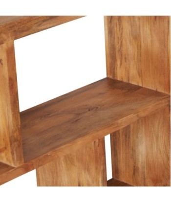 Estantería Bohemia 110x29cm, Mueble Auxiliar de Madera de Mango, Estilo Vintage para Decoración de Interiores