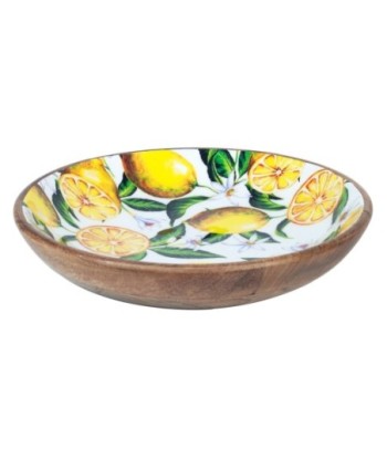 By Sigris - Cuenco Madera | Plato Hondo Decorativo de Madera - Diseño Limones, Diámetro 30 cm  Decor And Go