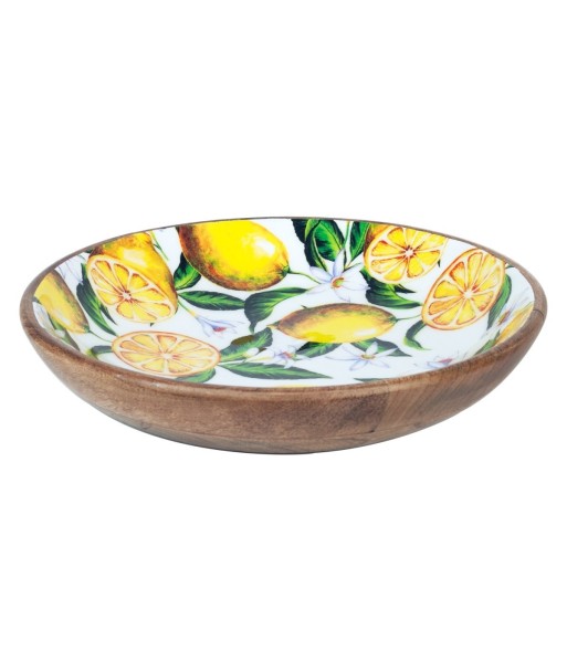By Sigris - Cuenco Madera | Plato Hondo Decorativo de Madera - Diseño Limones, Diámetro 30 cm  Decor And Go