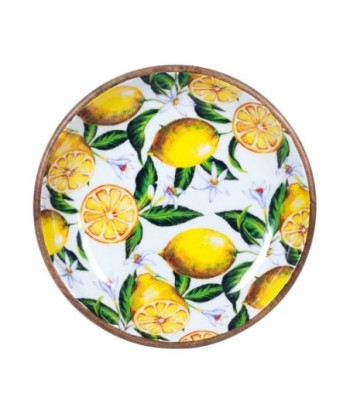 By Sigris - Cuenco Madera | Plato Hondo Decorativo de Madera - Diseño Limones, Diámetro 30 cm  Decor And Go