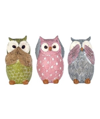 By SIGRIS Tres Búhos Sabios Incluye 3 Unidades Figuras Búhos Colección Romántico Signes Grimalt Decor And Go