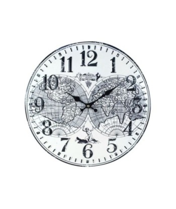 By SIGRIS Reloj Pared 40Cm. Adorno Pared Relojes Colección World Map Signes Grimalt Decor And Go