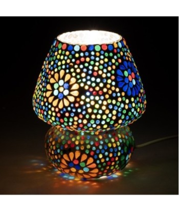 ORIGEN Home Decor Lámpara seta marroquí Lamparas | Lámpara de Sobremesa Blanco - 18x13x13cm