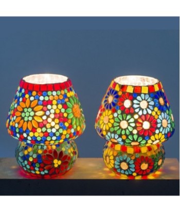 Signes Grimalt by Sigris - Lámpara Árabe de Mesa | Lámpara Marroqui |Forma  Seta 18x13x13cm | Color: Multicolor
