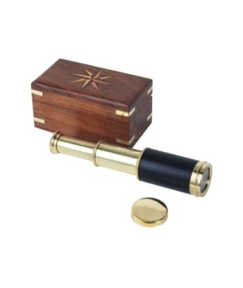 Decor and Go Telescopio Con Caja Decoración Náutico Colección World Map DG15855