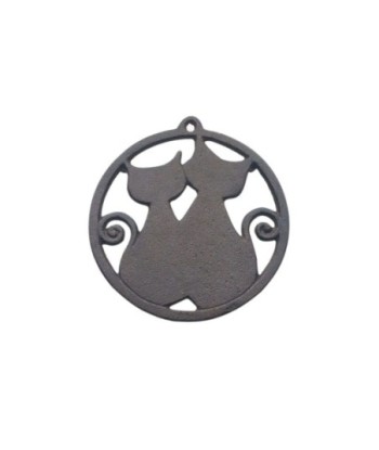 ORIGEN Home Decor Salvamantel gatos Salvamanteles | Salvamantel Negro Redondo - 2x16x16cm