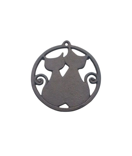 ORIGEN Home Decor Salvamantel gatos Salvamanteles | Salvamantel Negro Redondo - 2x16x16cm