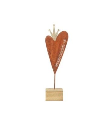 By SIGRIS Corazón Base Madera Pequeño  Figuras Navidad Colección Navidad Signes Grimalt Decor And Go