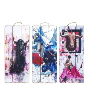 By SIGRIS Adorno Pared Toros Sigris Incluye 3 Unidades Adorno Pared Placas De Madera Signes Grimalt Decor And